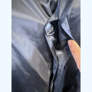 Lauren Ralph Lauren Womens‎ Black Trench Coat Hidden Button Rain Jacket Large thumbnail 2