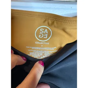 Sage Collective color block athletic leggings thumbnail 4
