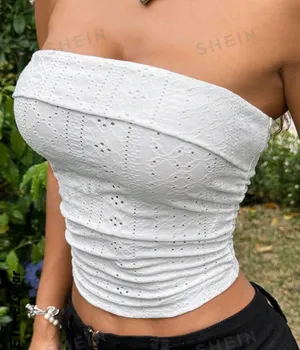 SheIn White Tube Top thumbnail 1