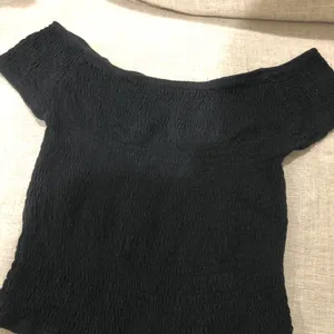 Brandy Melville Black Smocked Stretchy Crop Top thumbnail 2