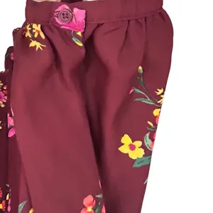 Old Navy Burgundy Floral Long Sleeve Semi-Sheer Shift Dress/Tunic Boho XXL thumbnail 9