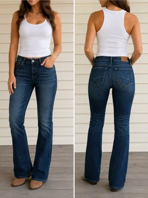BKE Payton Bootcut Jeans Women’s 29x31.5 Mid Rise Stretch Dark Wash Denim thumbnail 2