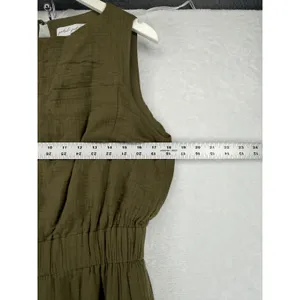 Petal + Pup‎ Womens Olive Green Gauze Wide Leg Sleeveless Jumpsuit Size L thumbnail 3