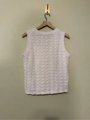 Loft Baby Pink Knit Sleeveless Sweater Size Medium thumbnail 5
