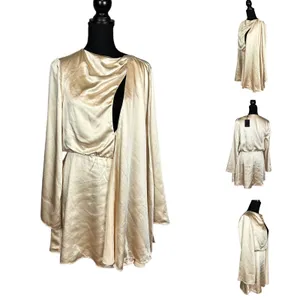 NBD White Satin Cocktail Mini Dress XS Party Bridal Designer Revolve $208 NEW thumbnail 8