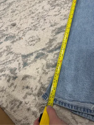 American Eagle Super Low-Rise Baggy Flare Floral Jeans Size 16 thumbnail 9