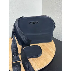 Steve Madden Crossbody Bag Small Dome Black Nylon with Coin Purse Strap thumbnail 14