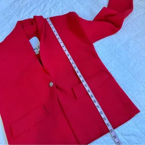 NVLT Knit Relaxed Sweater Blazer Medium Red thumbnail 7
