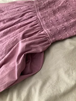 Sincerely Jules Dusty Mauve pink Smocked Tank Midi Dress 100% cotton thumbnail 5