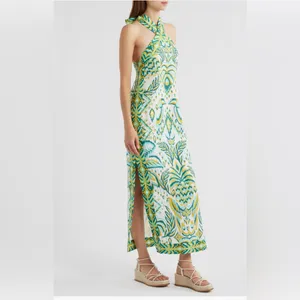 Farm Rio Tropical Tapestry Off-White Halter Neck Maxi Dress, Xxsmall, $248 thumbnail 8