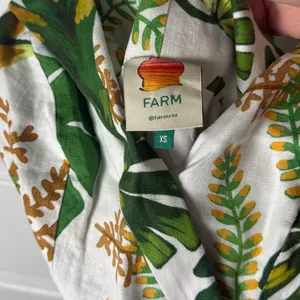 Farm Rio Tropical Forest Linen Mini Dress Green XS thumbnail 8