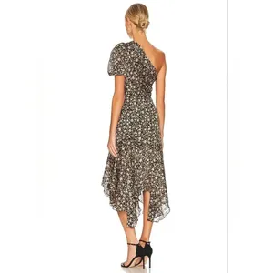 NWT ASTR Santorini Black One Shoulder Dress Size XS thumbnail 5