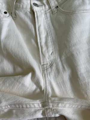 Abercrombie & Fitch Off-White Cropped Ankle Jeans thumbnail 7