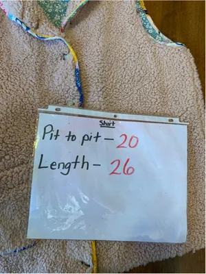 Easel Vest Large Blush pink and blue fuzzy Button Closure thumbnail 4