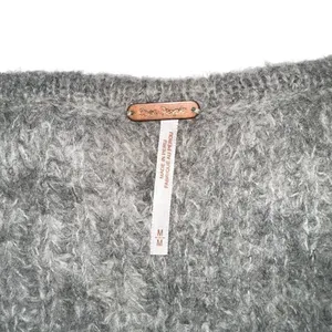 Free People Moonbeam Alpaca Blend Knit V-Neck Oversized Sweater MEDIUM thumbnail 6