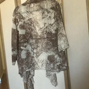 FINAL MARKDOWN Chicos Sheer Brown Patterned Women's Jacket 3 xl thumbnail 3