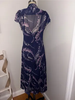 Free People Navy Combo Cannaday Maxi Dress Size Small thumbnail 6