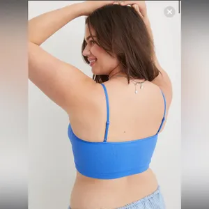 Aerie Blue Superchill Seamless Lace Trim Corset Tank Top Bralette - size XL thumbnail 5
