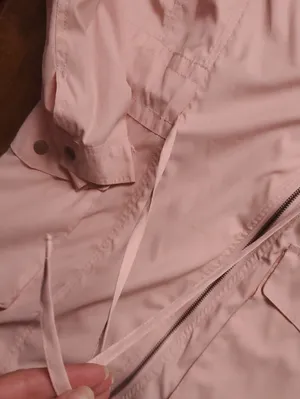 Olivia Miller Women's Pink Lightweight Hooded Jacket Linger Style Size Medium thumbnail 4