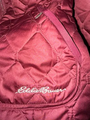 Eddie Bauer Women's Quilted Lightweight Zip-Up Jacket in Burgundy thumbnail 7