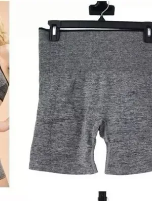 ThirdLove Seamless Bike Shorts Women’s Large Black Gray 2pc Bundle Loungewear thumbnail 1