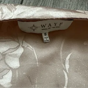 Pink jacquard satin wrap blouse - Wayf thumbnail 9