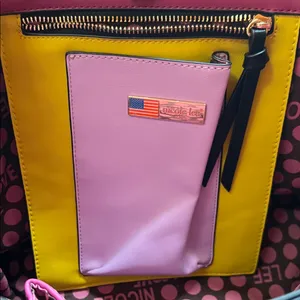 Nicole Lee Black and Pink checkered Handbag with studded strap thumbnail 7