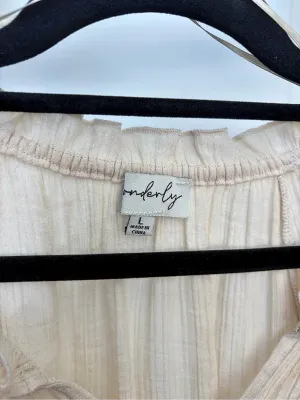 Cream Short Sleeve Blouse thumbnail 2