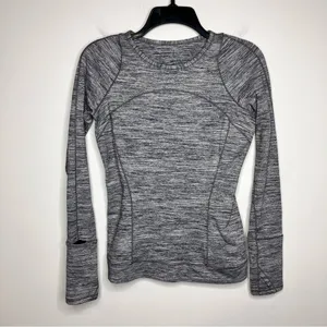 Lululemon Athletica Cypress Kiss long sleeve‎ space dyed top gray size 6 thumbnail 5