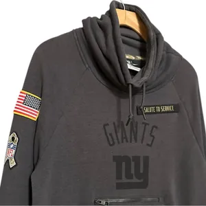 Nike Size M Charcoal Gray NFL NY Giants Salute To Service Cowl Neck Sweatshirt thumbnail 3