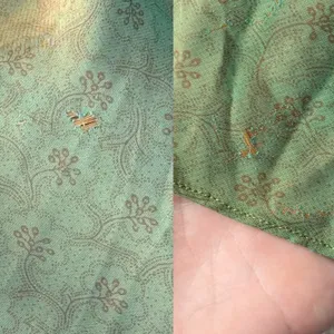 Vintage Tessuto Floral Fairycore Maxi Dress Women Medium Iridescent Green thumbnail 5