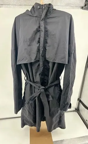 ALO Yoga Crinkle On The Move Black Trench Coat Womens Unisex Size XXL thumbnail 1