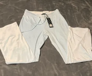 VON DUTCH Light Blue Velour Pants Size Medium thumbnail 1