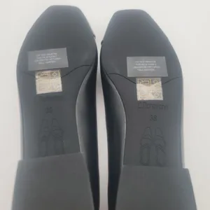 C.Paravano Flats Women Shoes US 7.5 EUR 38 Black Square Toe Metal Buckles Ballet thumbnail 11