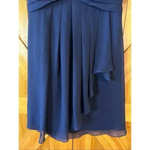 David’s Bridal Strapless Prom Homecoming Dress Navy Back Zip Size 2 (5436) thumbnail 3