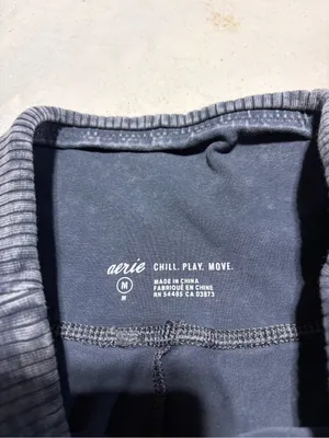 Aerie chill play move Gray Ribbed Waist Jogger Pants medium thumbnail 6
