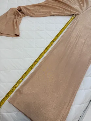 ZARA Gold Metallic Shimmer Draped Top Wide Leg Pants Set Party NYE Glam Holiday M thumbnail 8