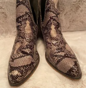 Faux snake skin booties Size 10 thumbnail 1