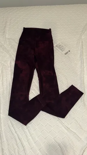 Lululemon Align HR Pants 28 Red/Black Space Dye thumbnail 6