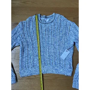 Duffy Loose Knit Pointelle Open Stitch Knitted Sweater Cotton Size M thumbnail 7
