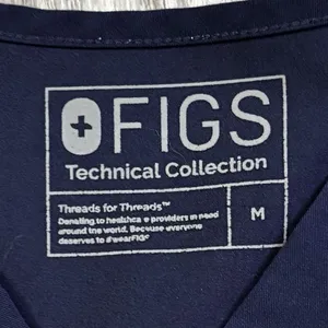 FIGS Technical Collection Scrub Top Women's Size Medium PO 1568 Blue thumbnail 2