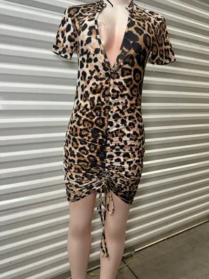 Sexy Leopard Print Mini Dress 🐆 | DIY Halloween Costume thumbnail 9