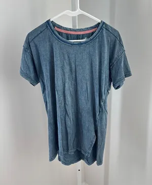 Anthropologie Pilcro EUC Women's Blue 100% Cotton Short Sleeve Tee Size XS thumbnail 1