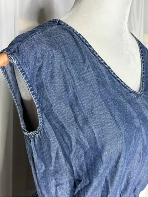 Universal Threads Blue Sleeveless V-Neck Midi Dress Size XS thumbnail 4