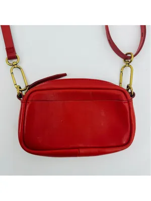 Madewell Red Italian Leather Crossbody Carabiner Bag thumbnail 4
