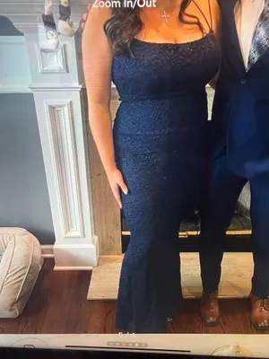 Windsor Blue Lace Prom Dress thumbnail 4