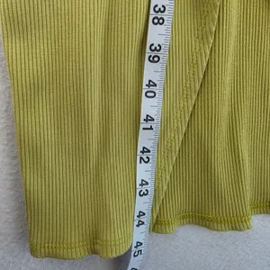 Lulus NWT Chartreuse Green One Shoulder Ribbed Ruched Midi Dress LD5016 Womens L thumbnail 10