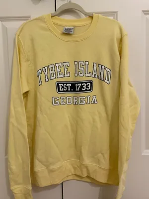tybee island sweatshirt Yellow Size M thumbnail 1