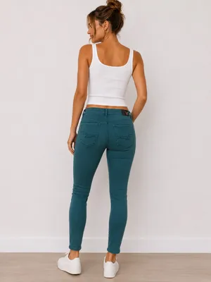 American Eagle Outfitters Teal Blue Sky High Jeggings thumbnail 2