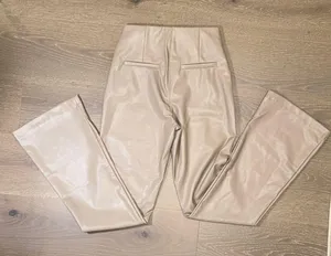 Abercrombie&Fitch Vegan Leather Elegant Tan Women's Pants size 24L/00 Curve Love thumbnail 6